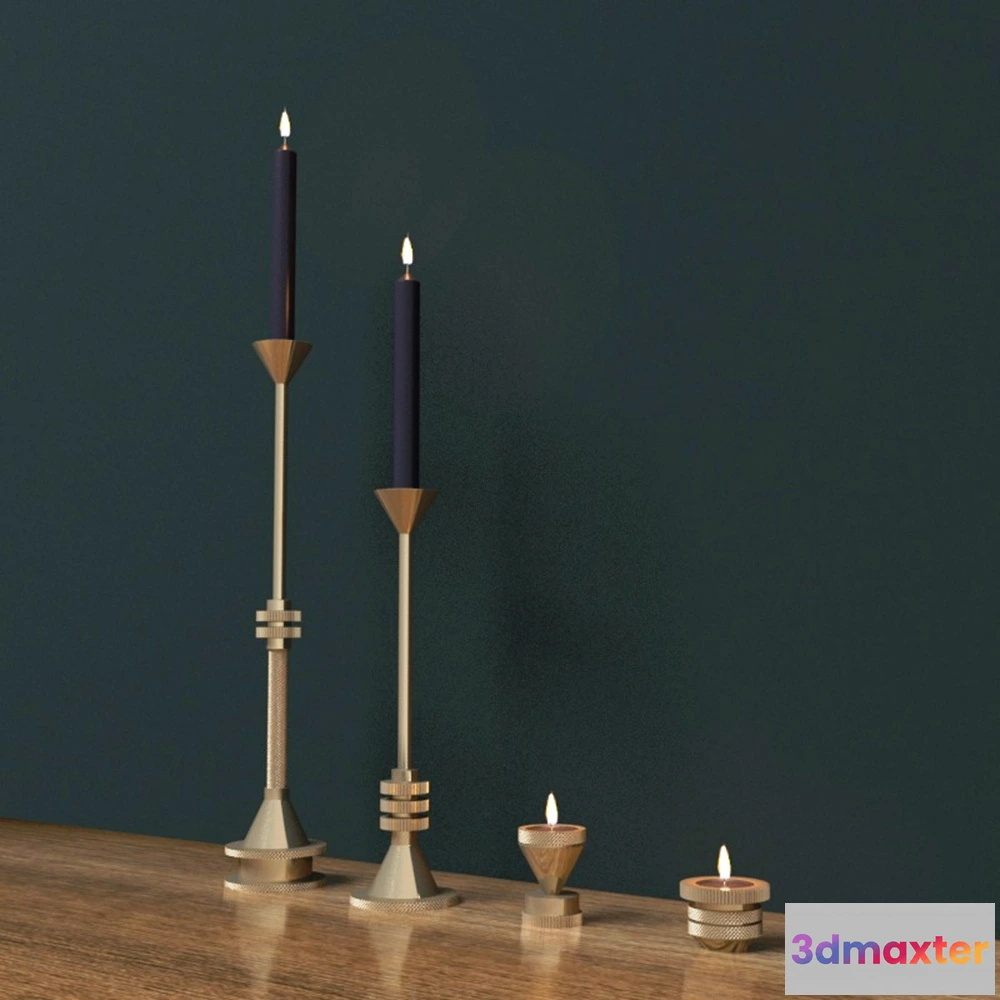 1599548 - decoration - Classic candles and candlesticks 3D Max