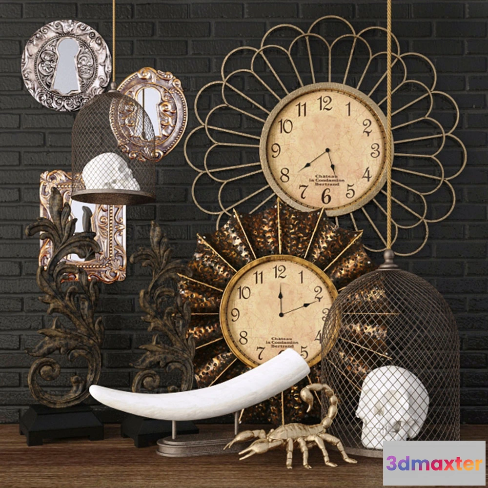 1599550 - decoration - Clocks and other items 3D Max