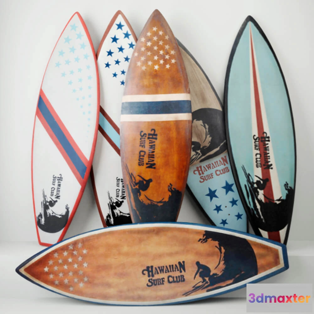 1599588 - decoration - Jeffan Surfboards 3D Max