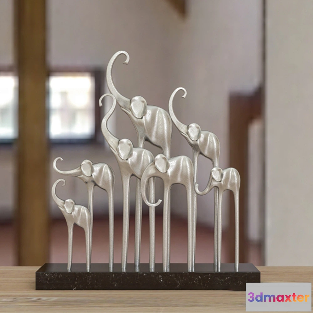 1599706 - decoration - Beautiful Decorative Elephants 3D Max