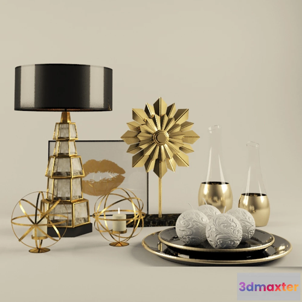 1599724 - decoration - Decorative set with different elements 3D Max