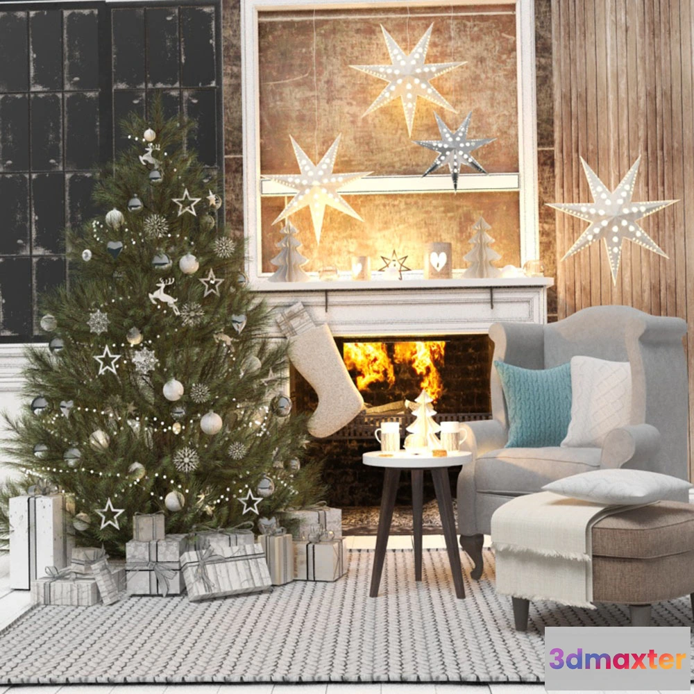 1599740 - decoration - New Year’s set of items 3D Max