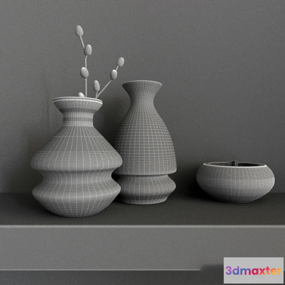 1599768 - decoration - Metal vases 3D Max