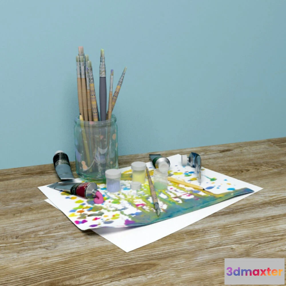 1599780 - decoration - Set of art tools 3D Max