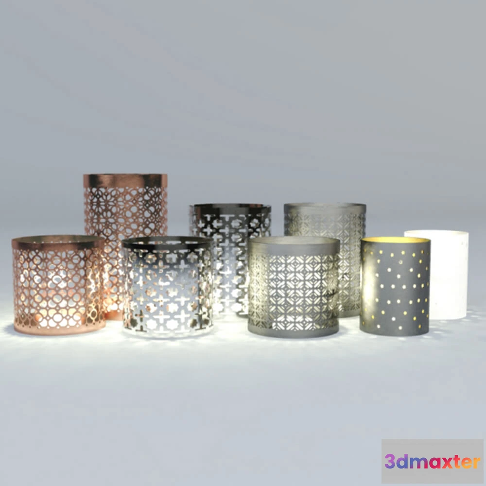 1599822 - decoration - Candlesticks Tealight H & M Home 3D Max