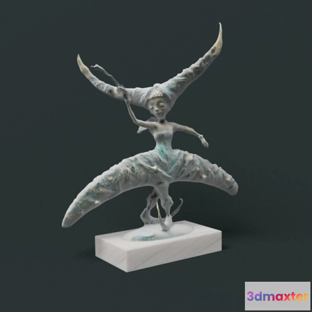 1599830 - decoration - Unearthly creature figure 3D Max