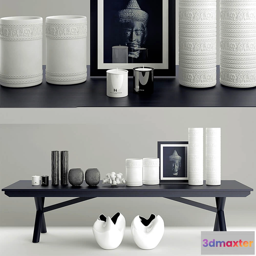 1599858 - decoration - Decorative set by Kelly Hoppen 3D Max