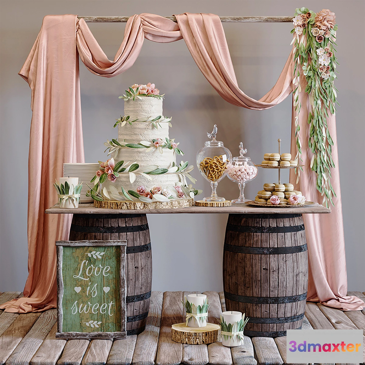 548019 - Rustic wedding style sweet table