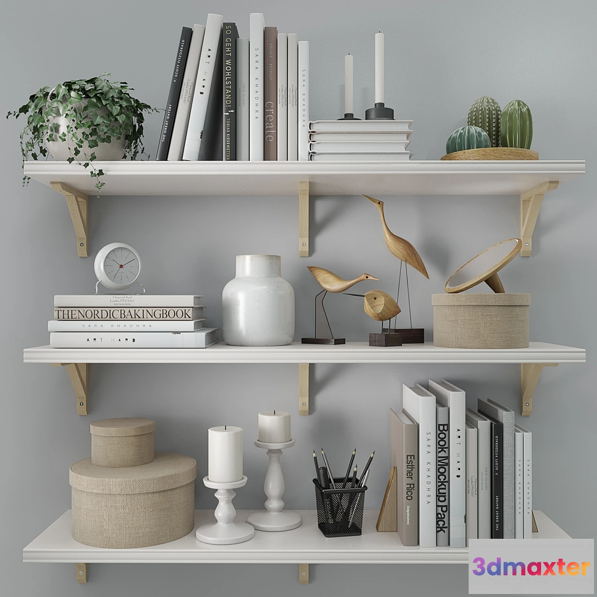 548629 - Shelves Bergshult _ Sandshult (ikea) with Decorative Filling