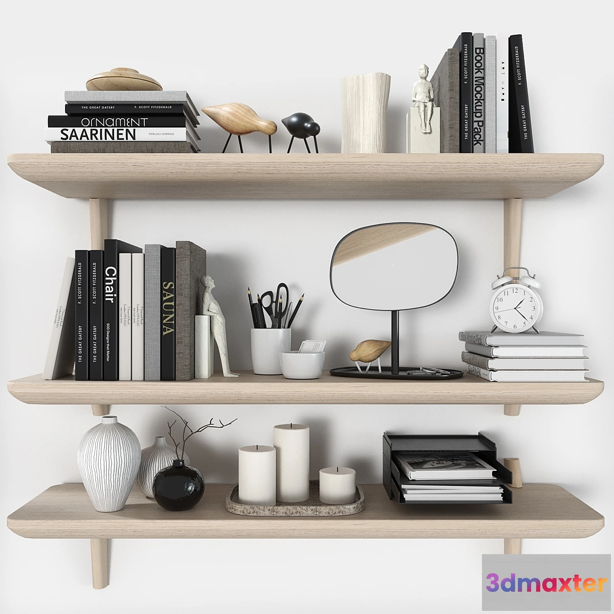 548735 - Shelves LISABO (IKEA) with decorative filling