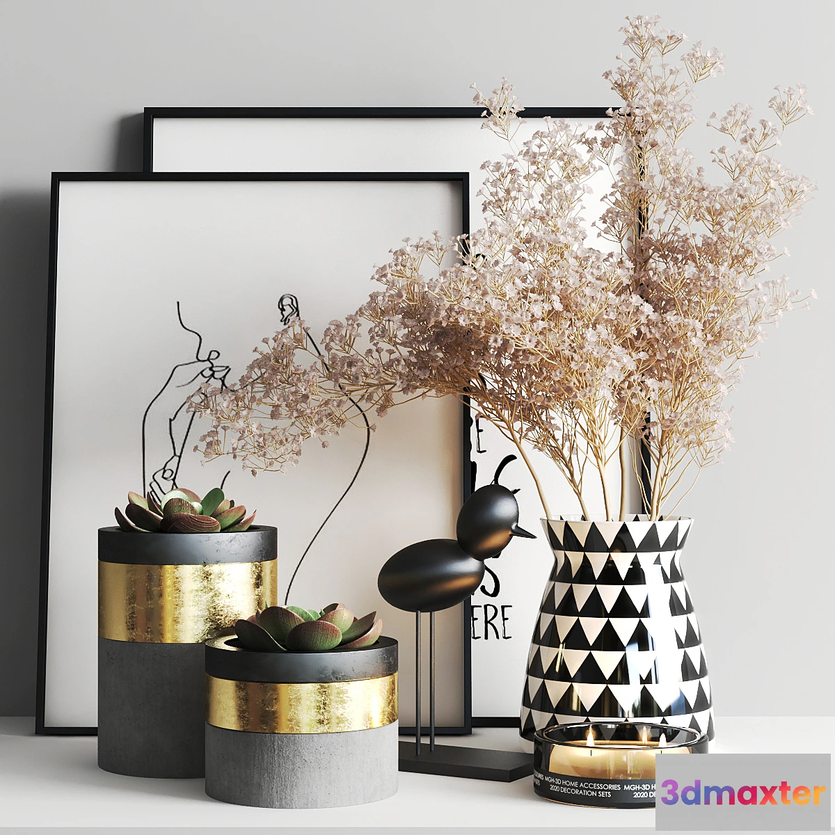 548803 - set729 -black and white twig