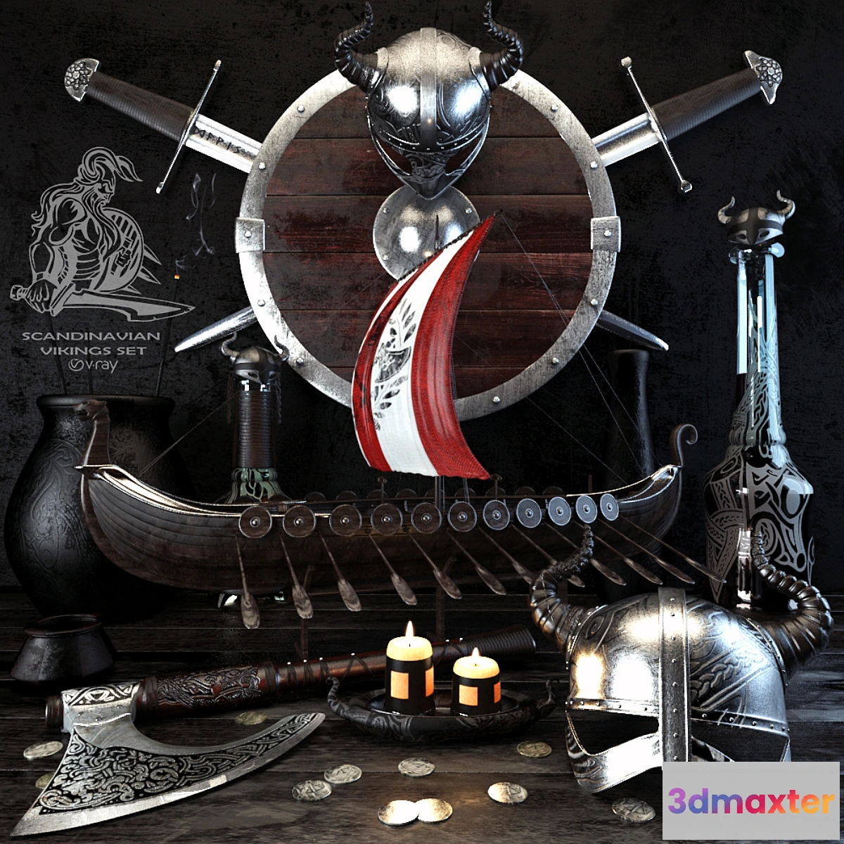 579832 - Scandinavian vikings set