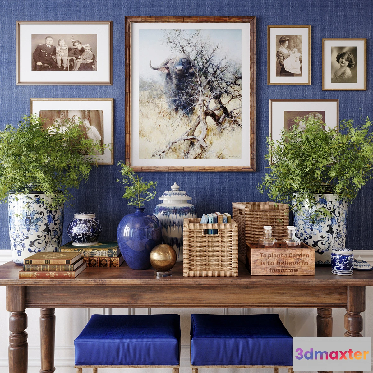 580178 - Decorative console set Chinese