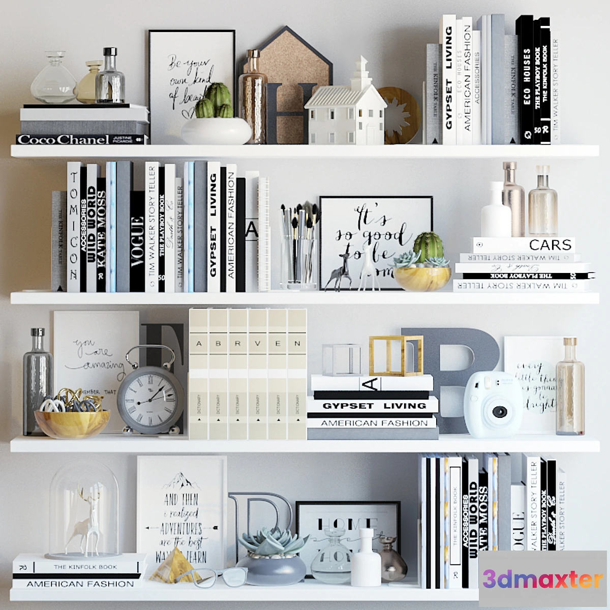 580868 - Black and white decor set