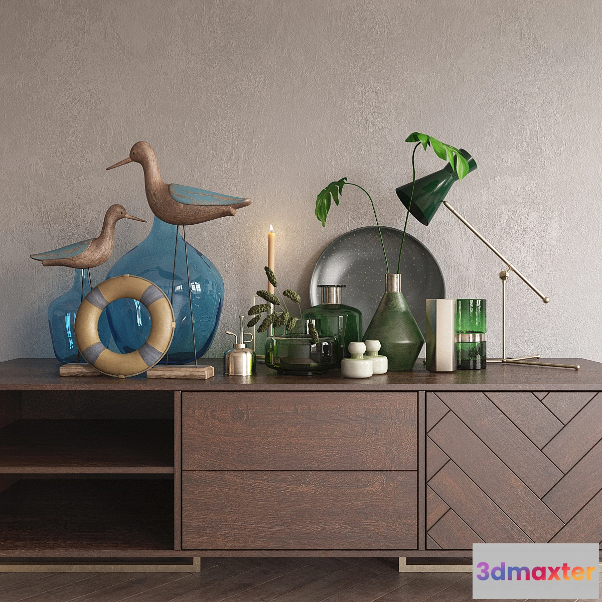 586786 - Decor set green _ blue