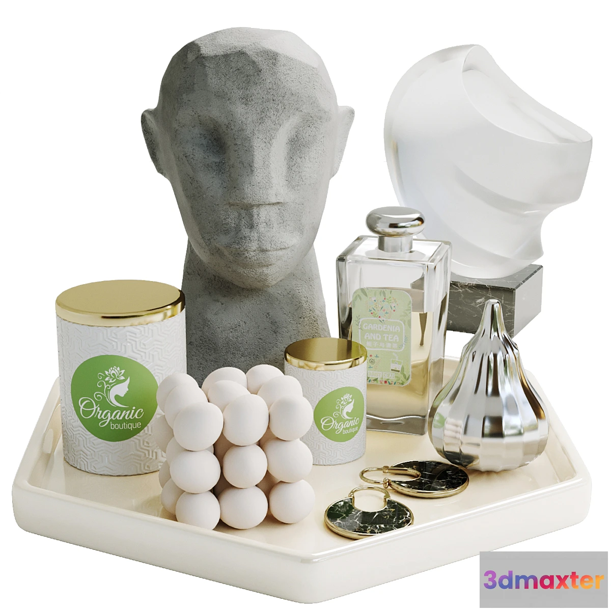 591528 - Collection of decorative set with bust and perfume