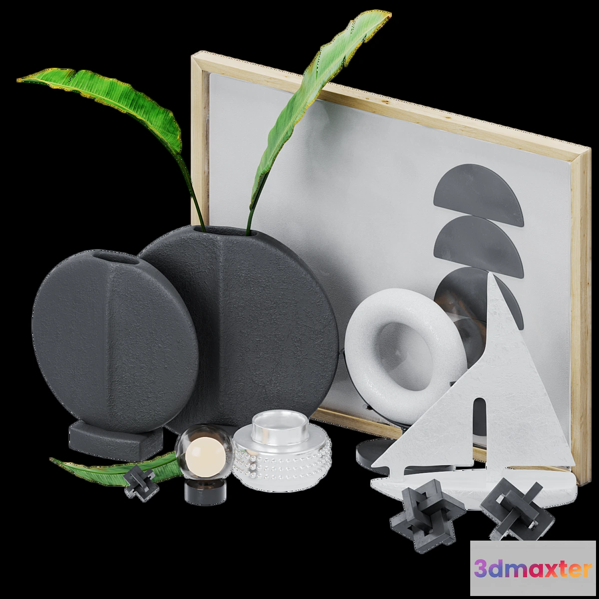 591662 - Black decorative set - No.2