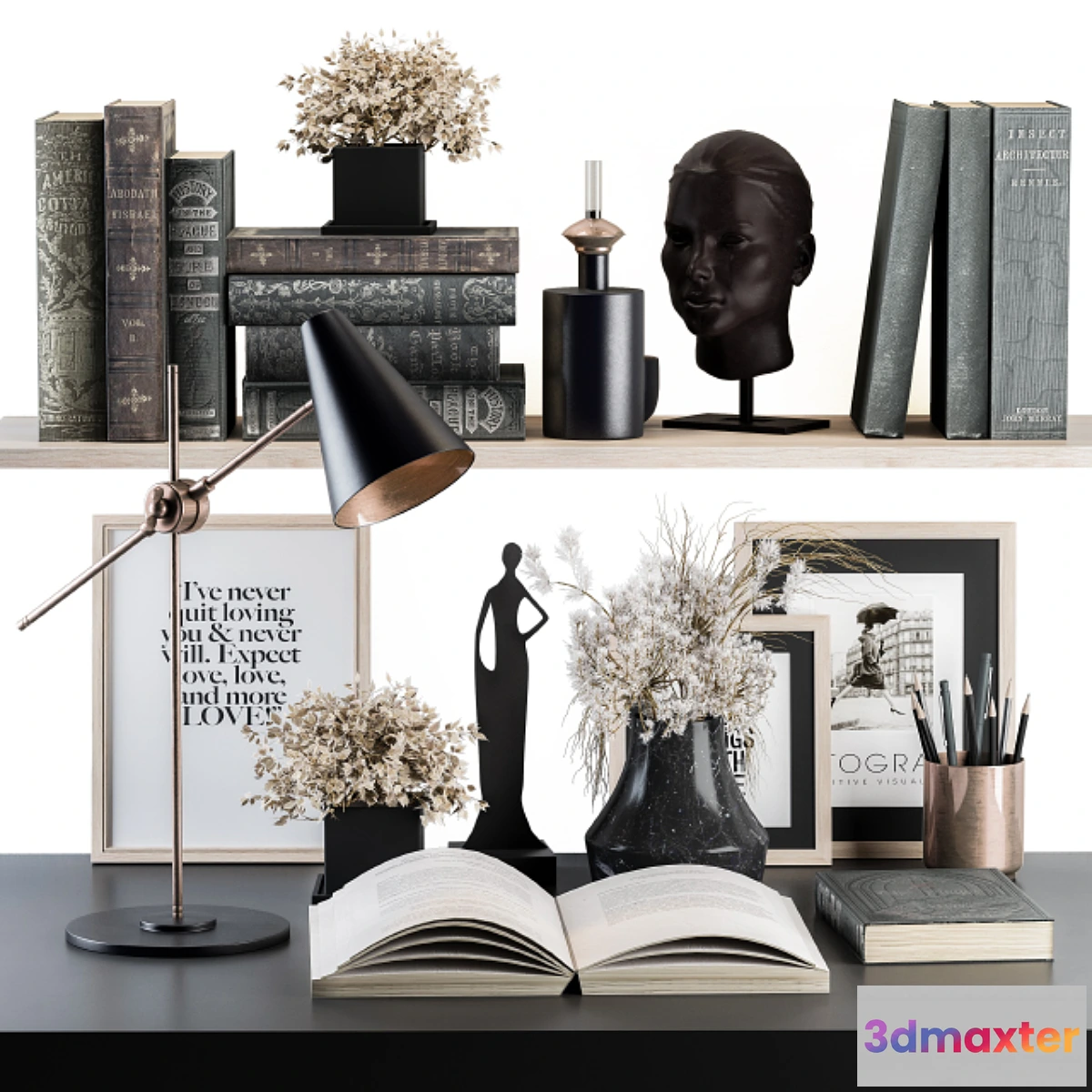 592772 - Decorative Set Reading Desk 02