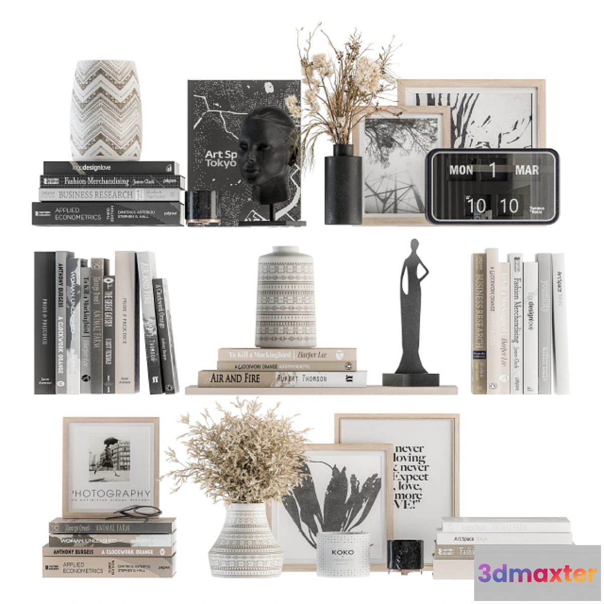 593204 - Decorative Set on Shelves and Decor objects - Set 06