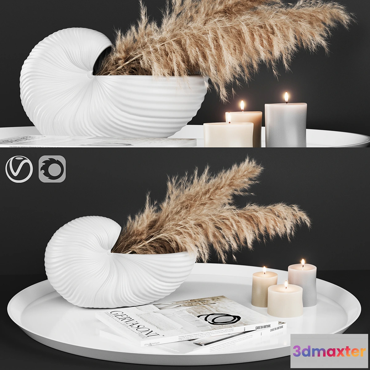 594726 - A decoratively artificial Pampas flower 02