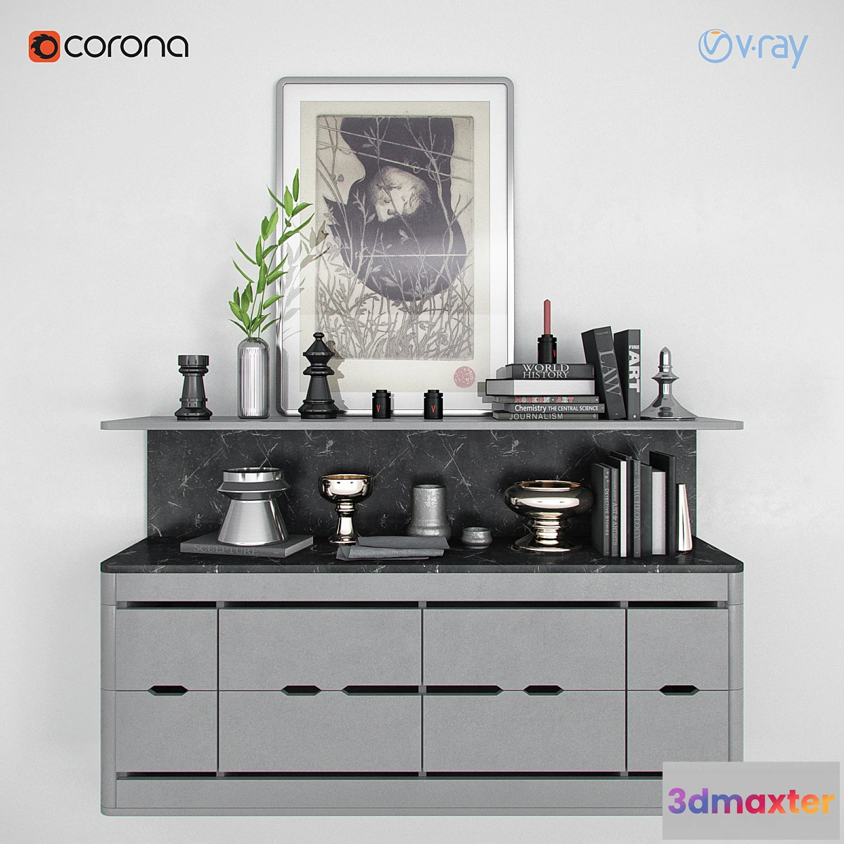 644081 - Decor Set Black&Grey