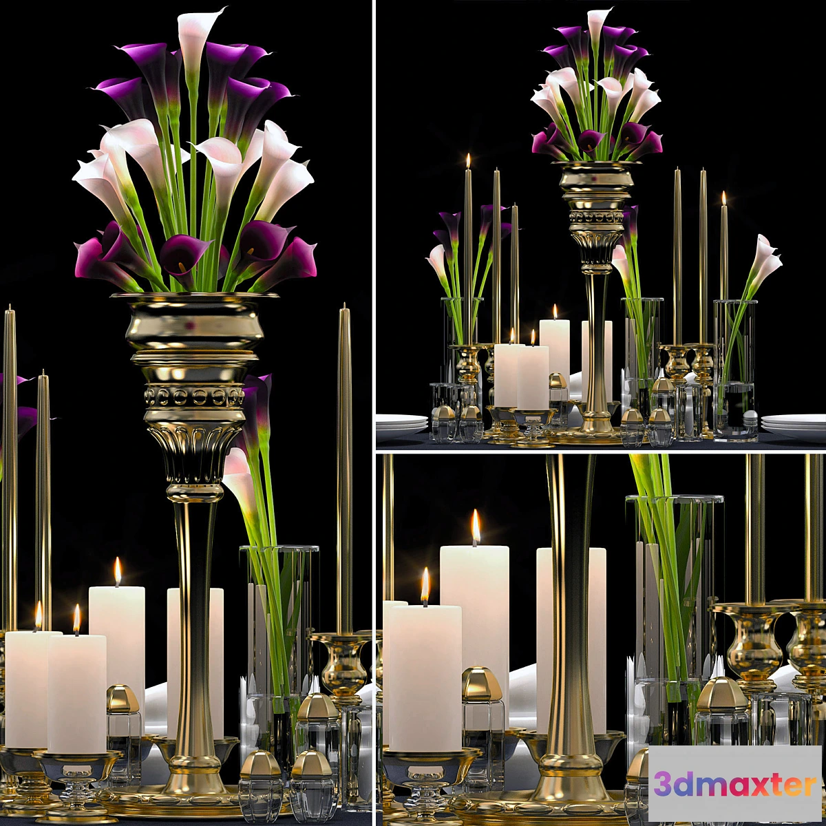 645907 - DECORATIVE FLOWER VASE SET