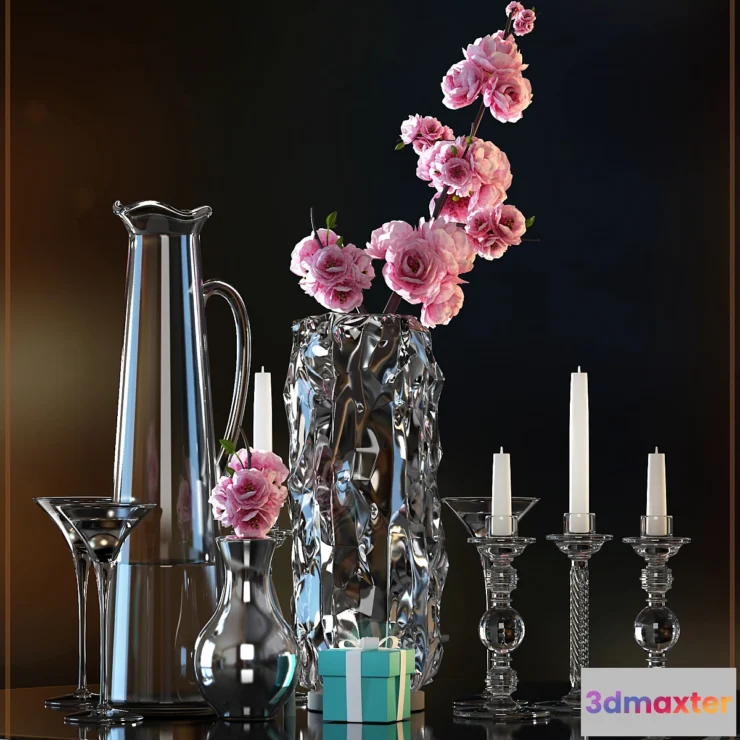 648839 - DECORATIVE FLOWER VASE SET 3