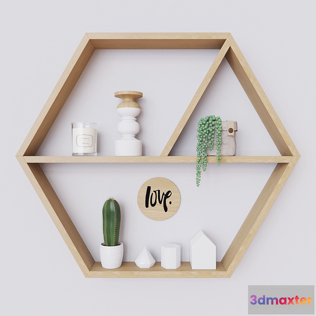 651045 - Decorative set with plants on the shelf