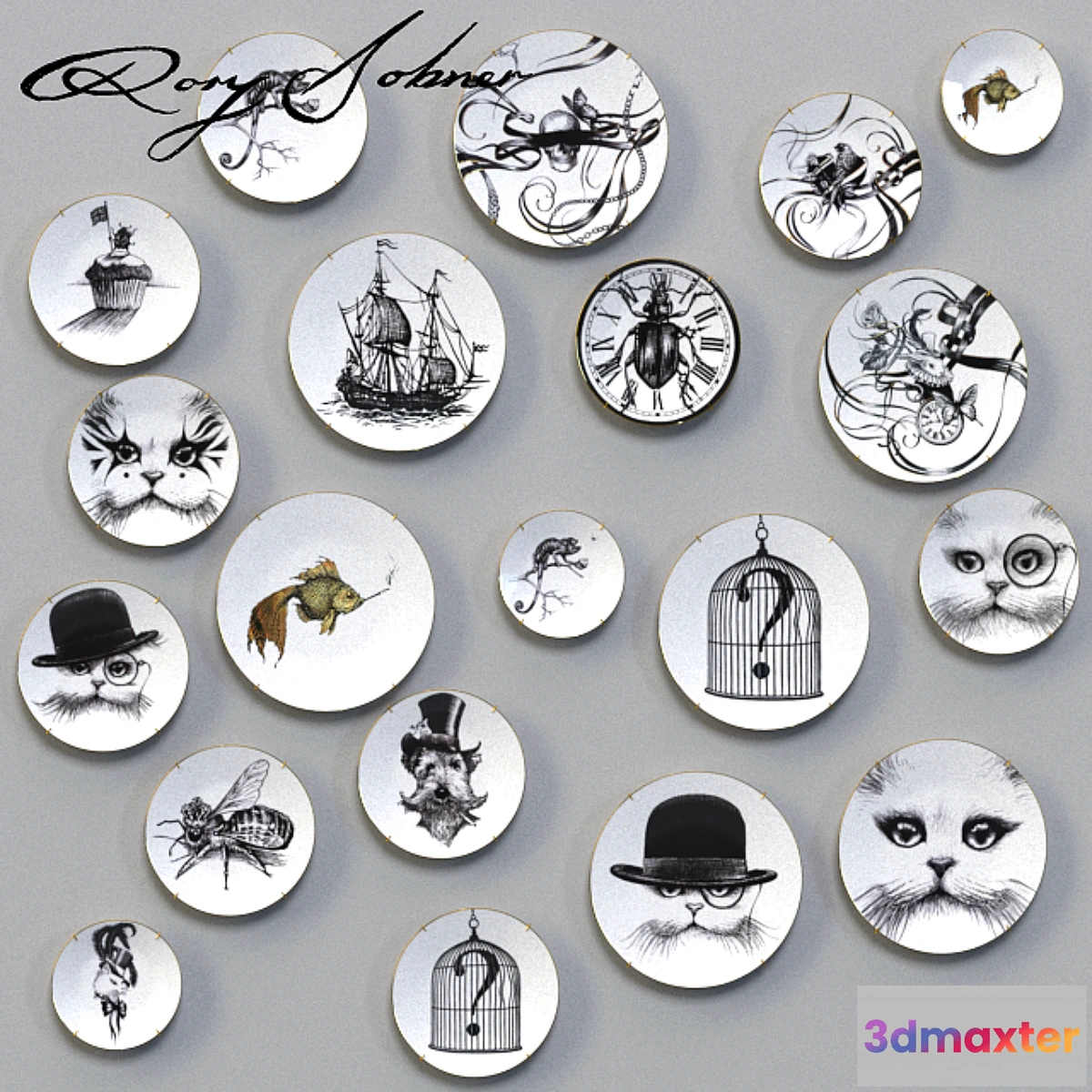 652105 - Decorative plates Rory Dobner Perfect Plates decoration set