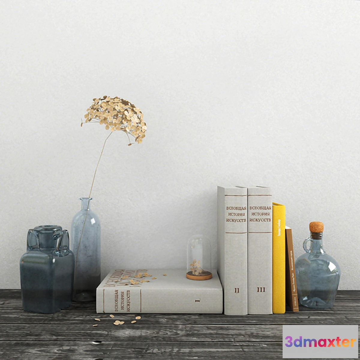 657029 - Decor set with blue glass