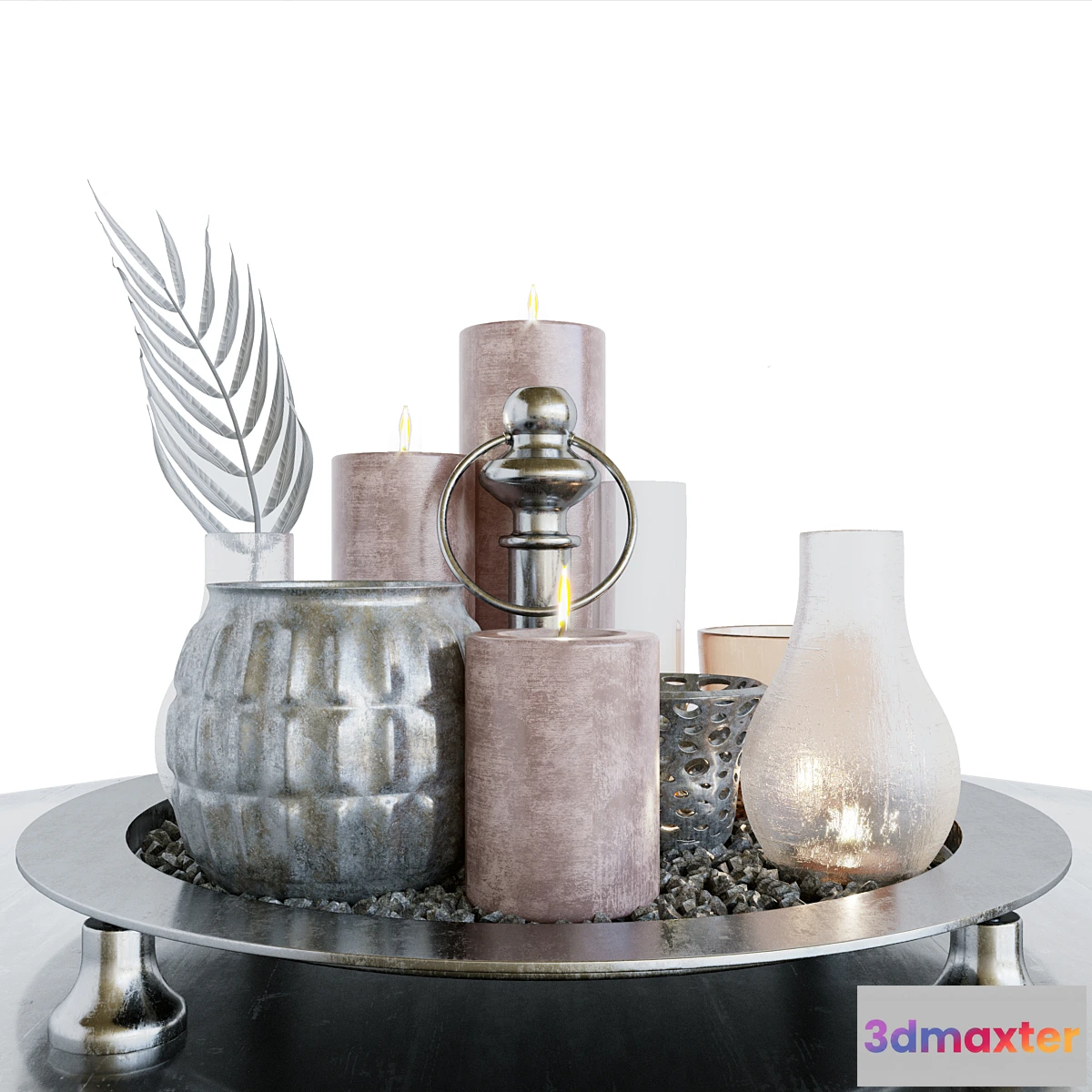 664627 - Collection of candles and candlesticks