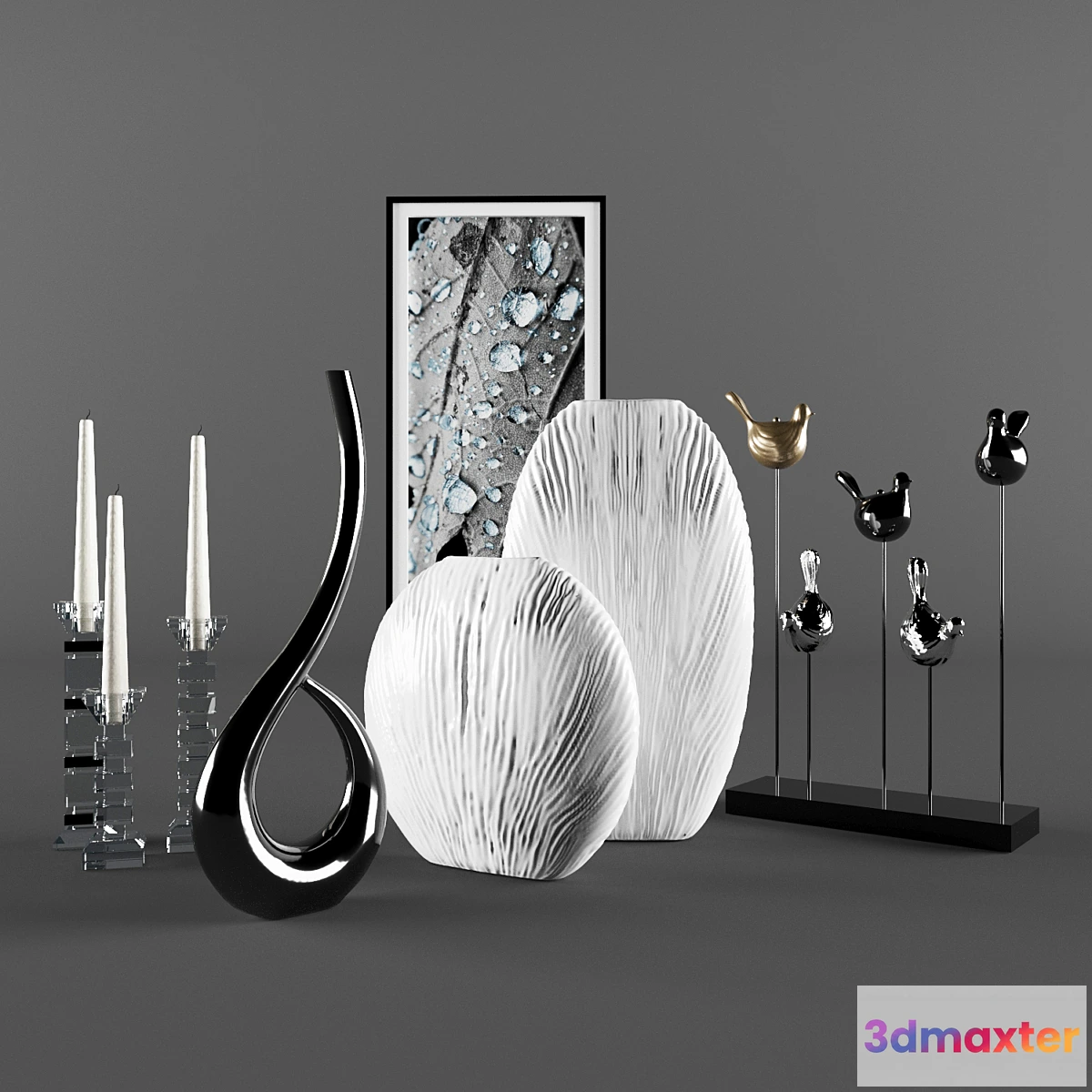 664655 - Vases decor set