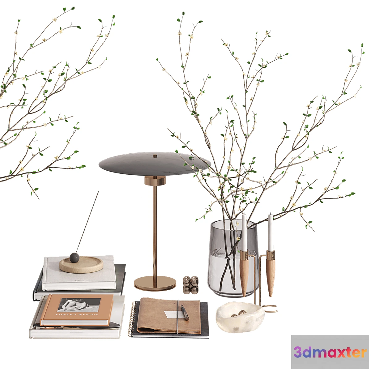 681072 - Decorative set with cherry branches