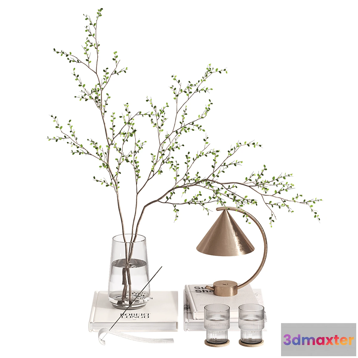 681078 - Decorative set with branches and Meridian Lamp