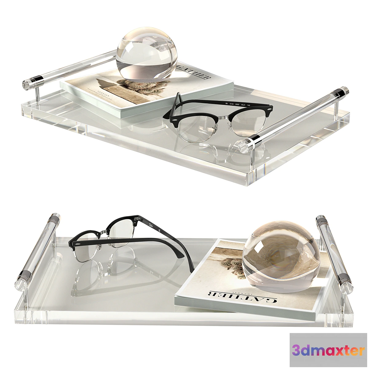 702068 - CB2 Theron Acrylic Tray Set