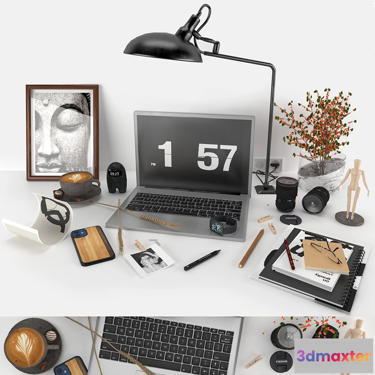 702190 - workplace decorative set - home office