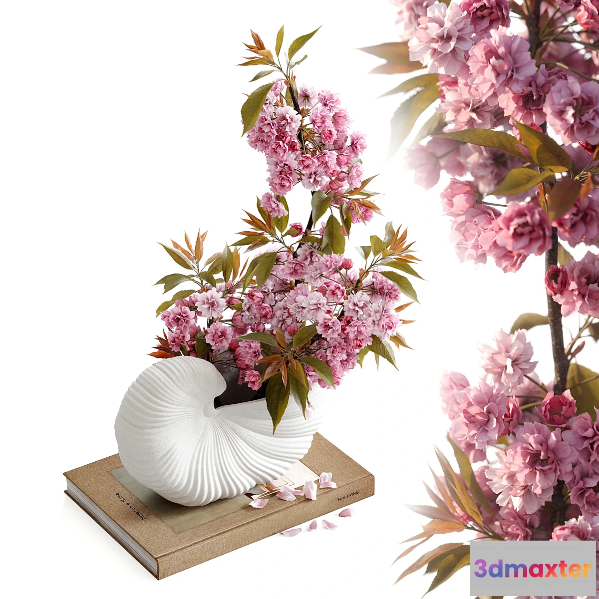 702406 - Shell Pot with Sakura Ferm Living