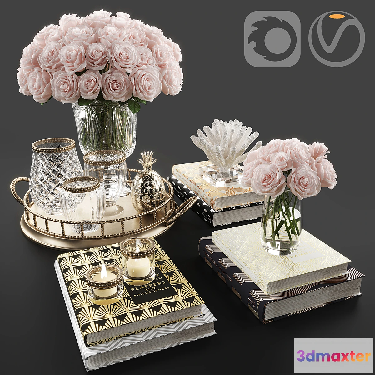 715816 - Rose and crystal vase decoration set 11 - No.2