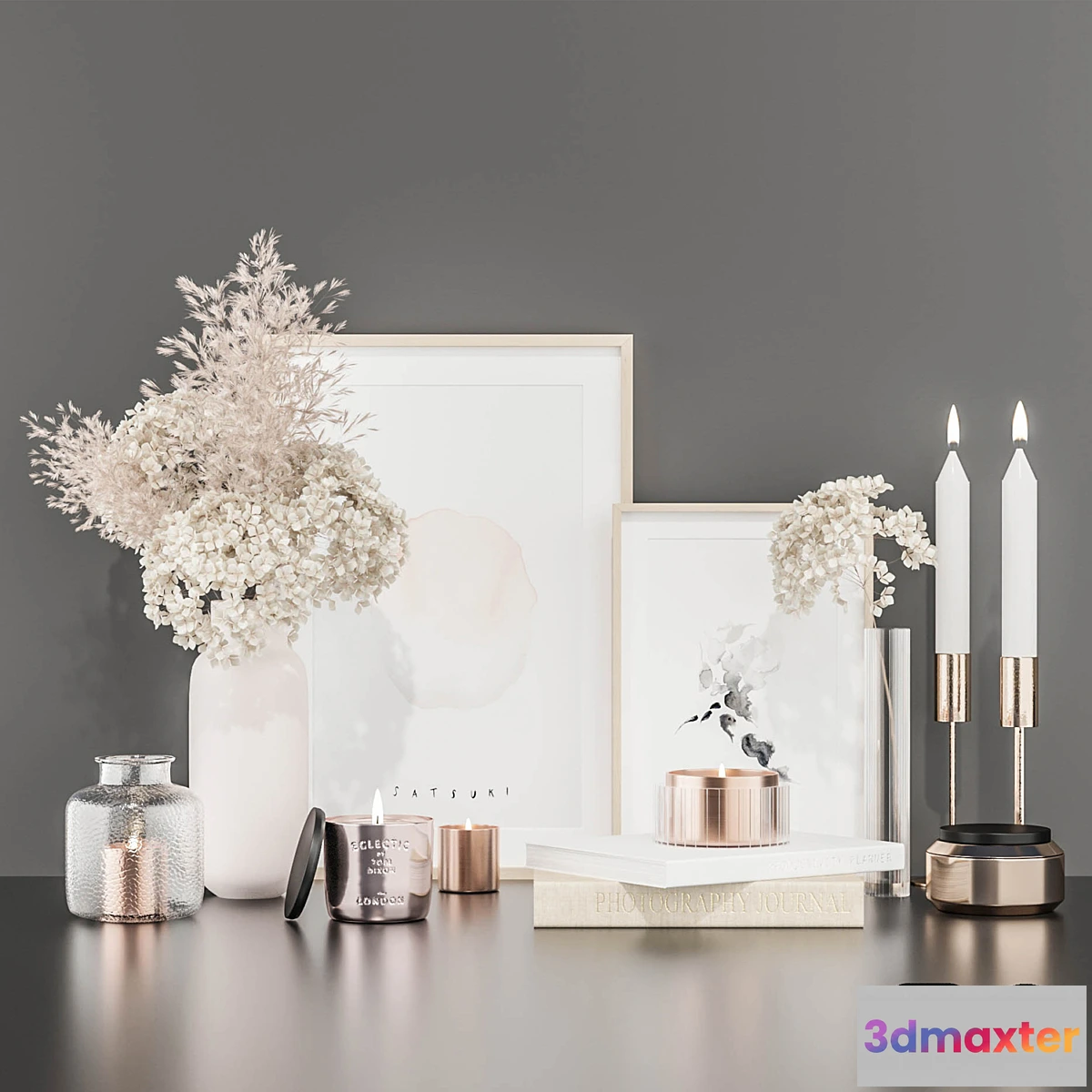 715826 - Decorative set with hydrangea and pampas grass - No.2