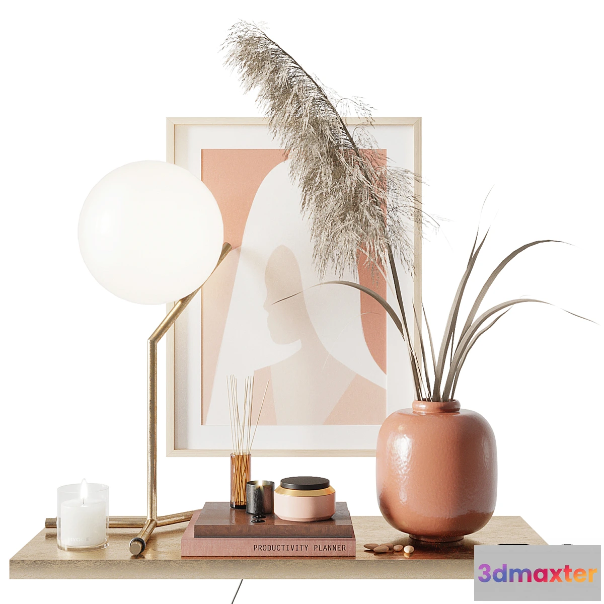 715914 - Decorative set with pampas grass - No.2