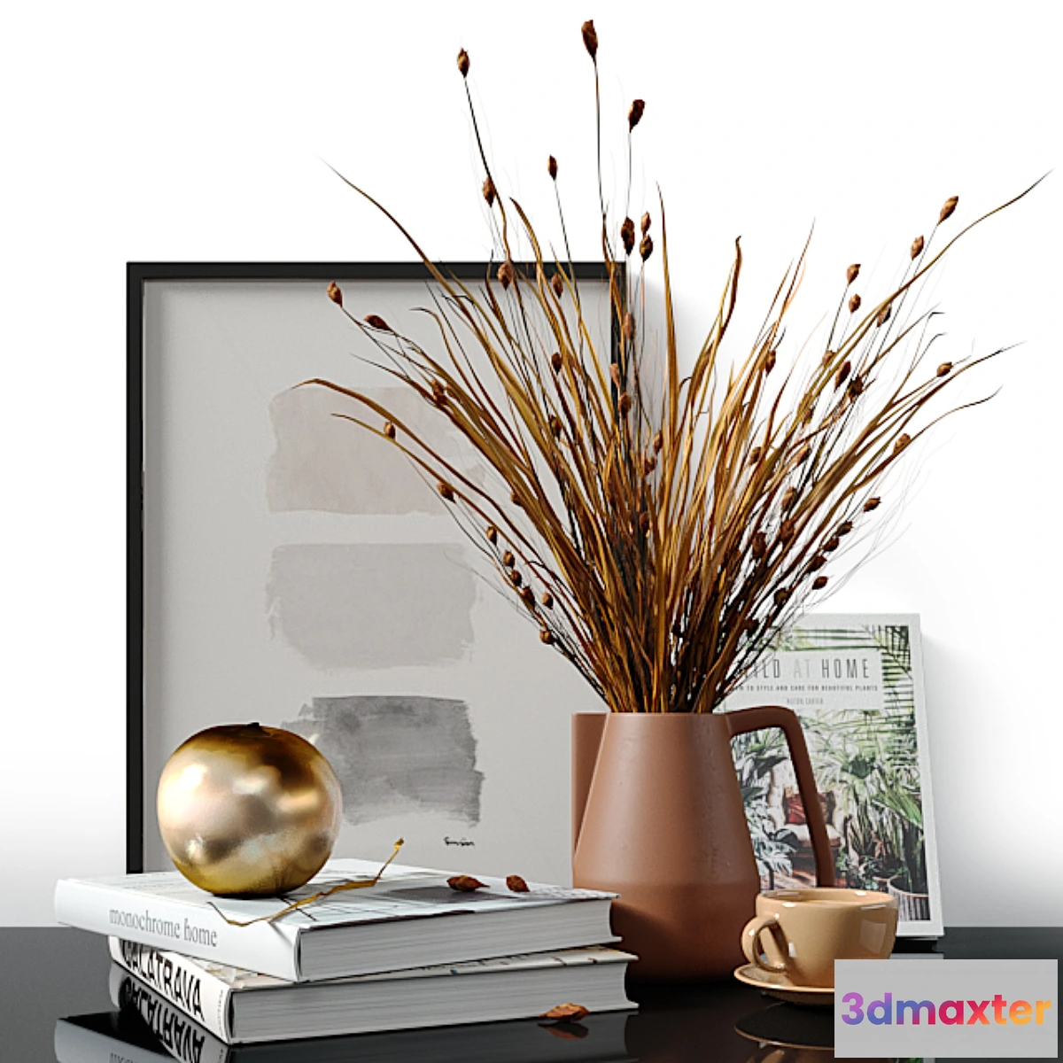 715990 - Decorative set with dried Bell Grass and Splinter Grass - No.2