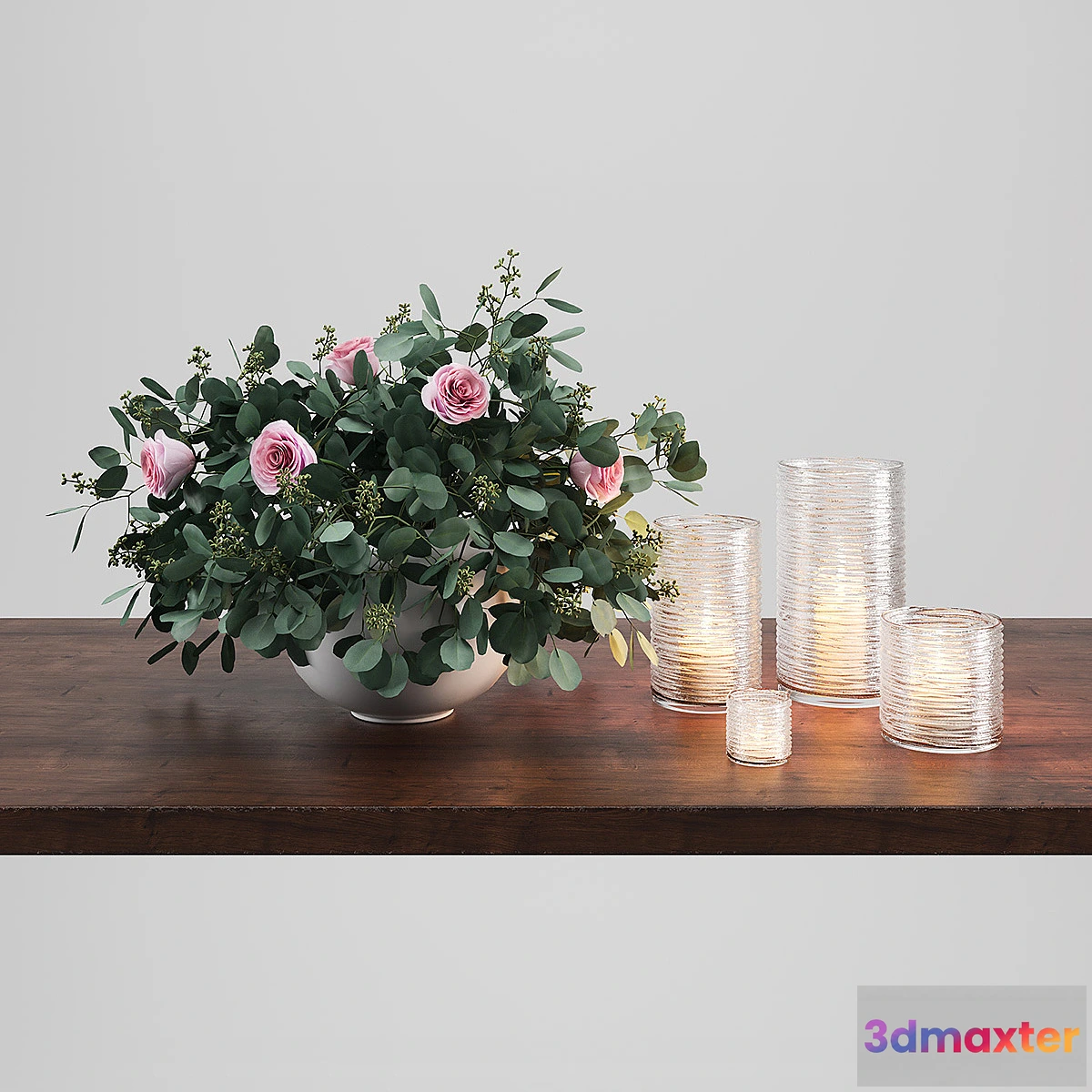 716210 - Vase with Eucalyptus and Roses - No.2