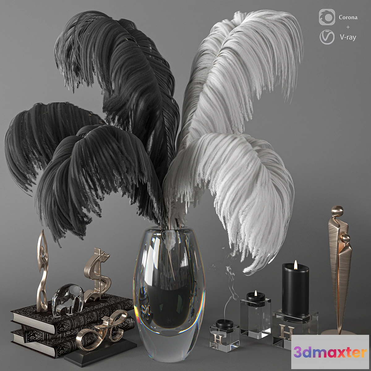 721834 - Feathers Decorative Set C - No.3