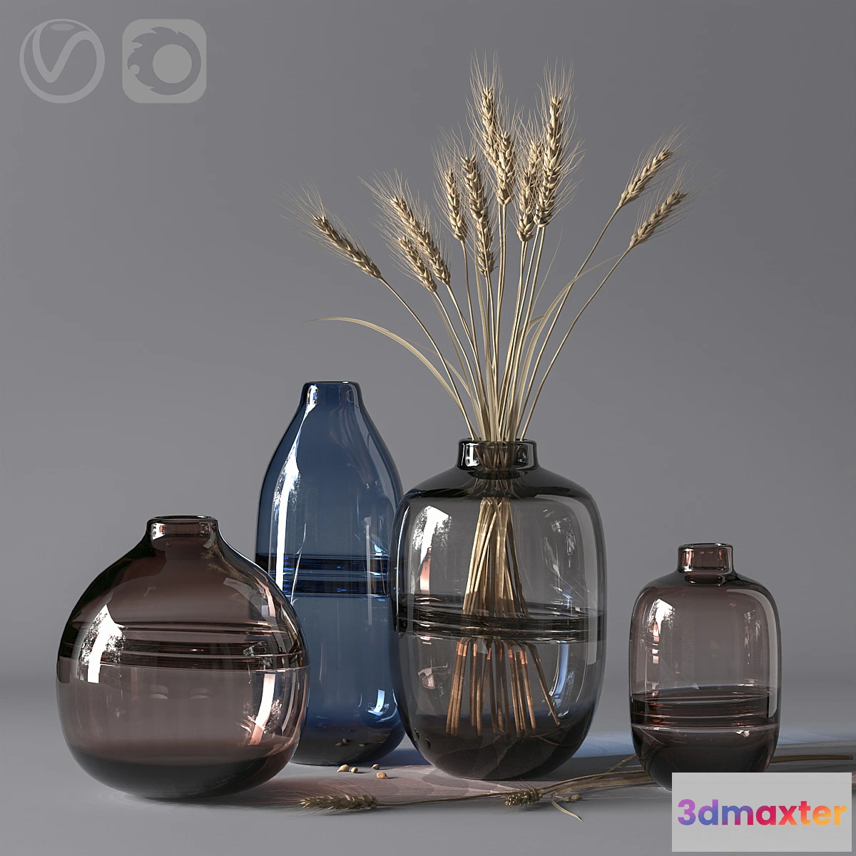 743339 - Minimalist Clear Glass Vase - No.3