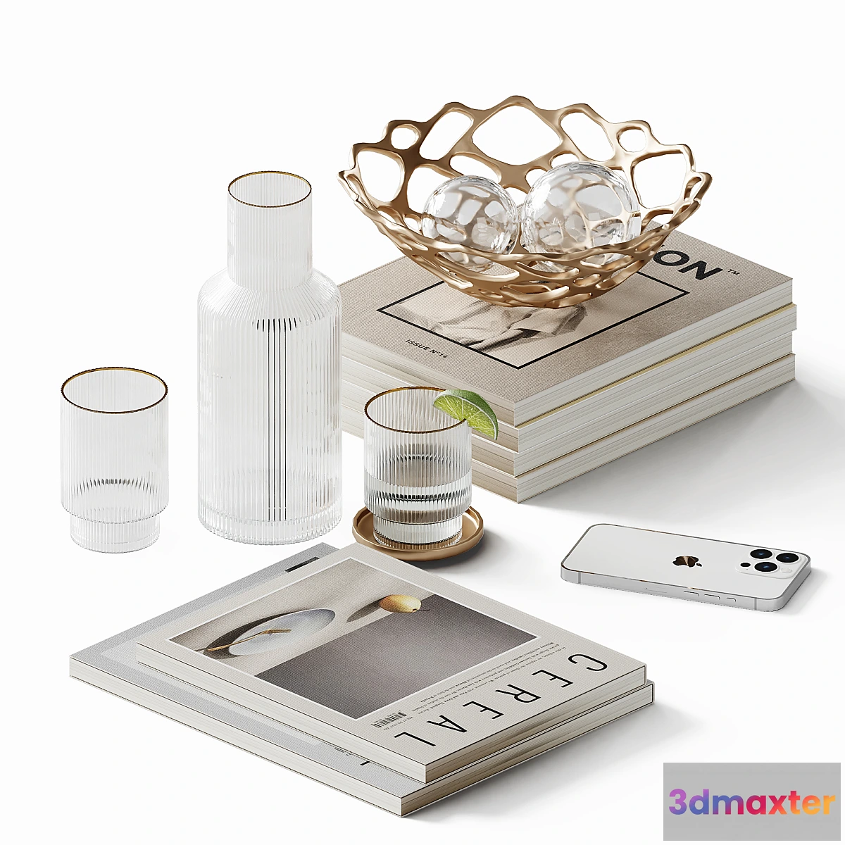 768773 - Decorative set for a coffee table