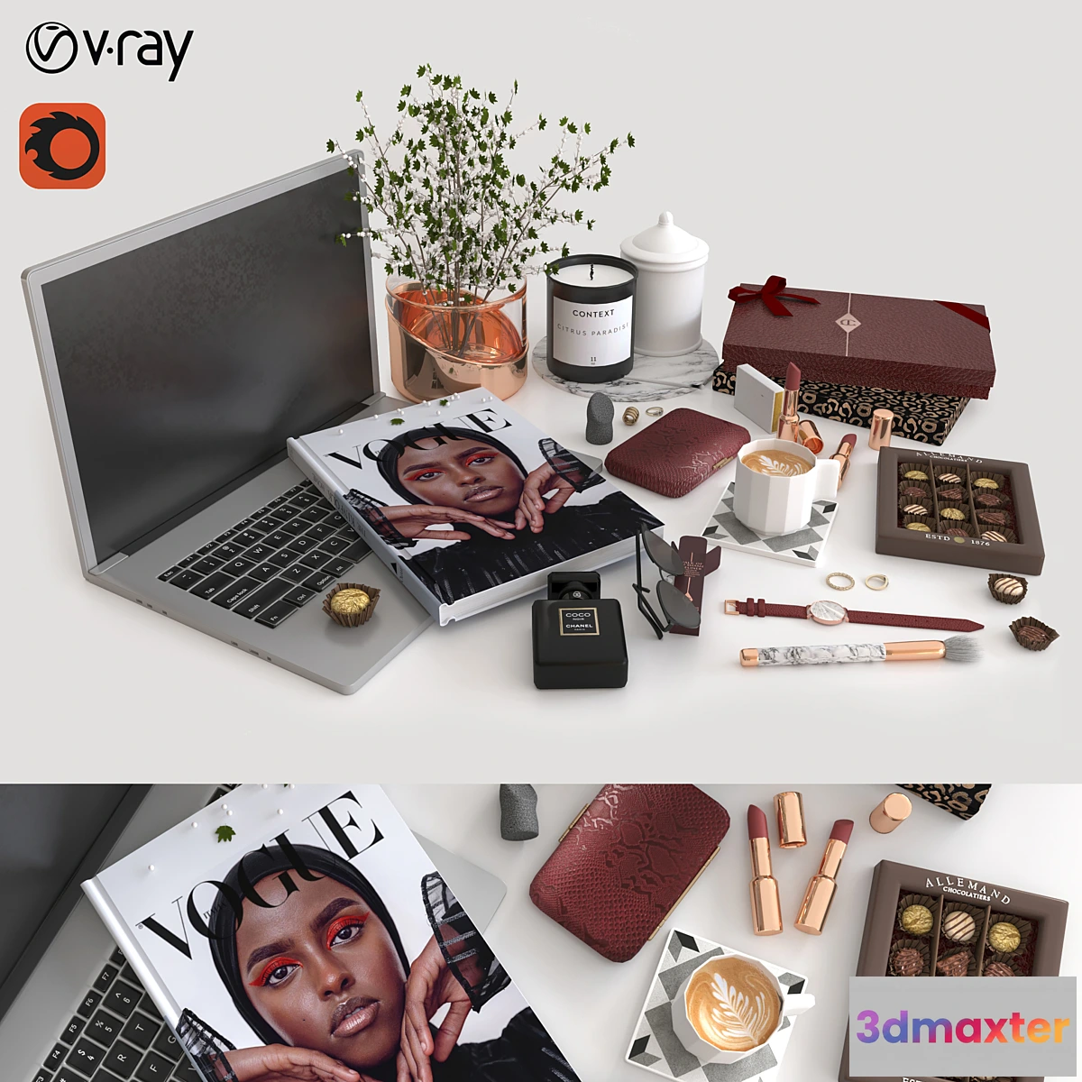 768903 - workplace decorative set - cosmetics