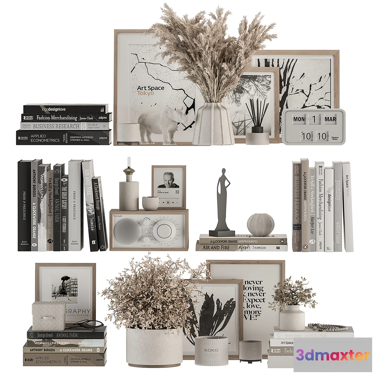 768979 - Decorative Set on Shelves and Decor objects - Set 12 - No.3