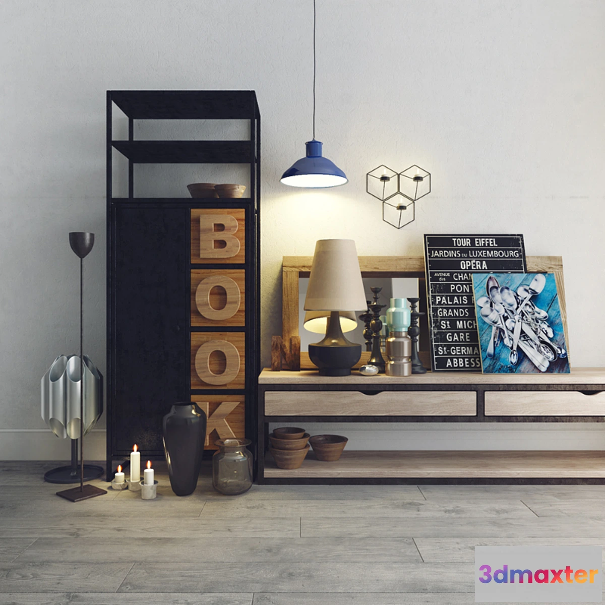 793554 - Decorative set. Loft style - No.3