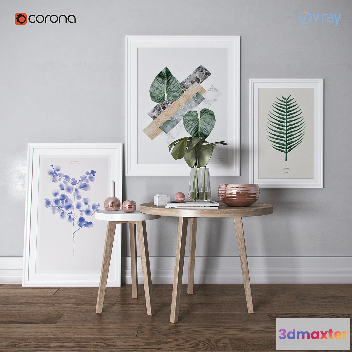 793620 - Decor Set White&Green - No.2