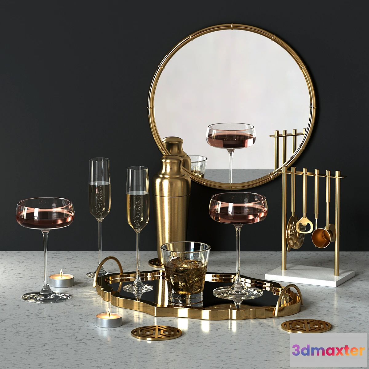 826298 - Decorative set with drinks and appliances - No.3